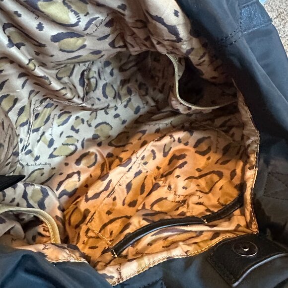 Aimee Kestenburg Lighten Up Convertible Tote Purse Shoulder Bag Lg Nylon Leather - Picture 15 of 15